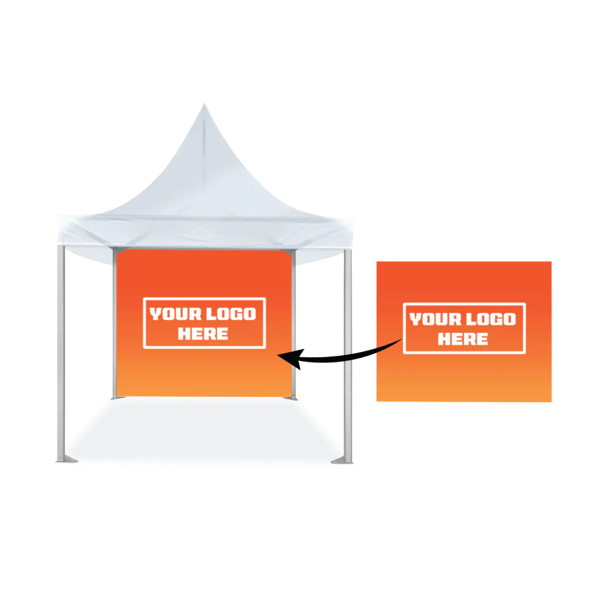 10' Custom Printed Marquee Tent Wall - Image 2