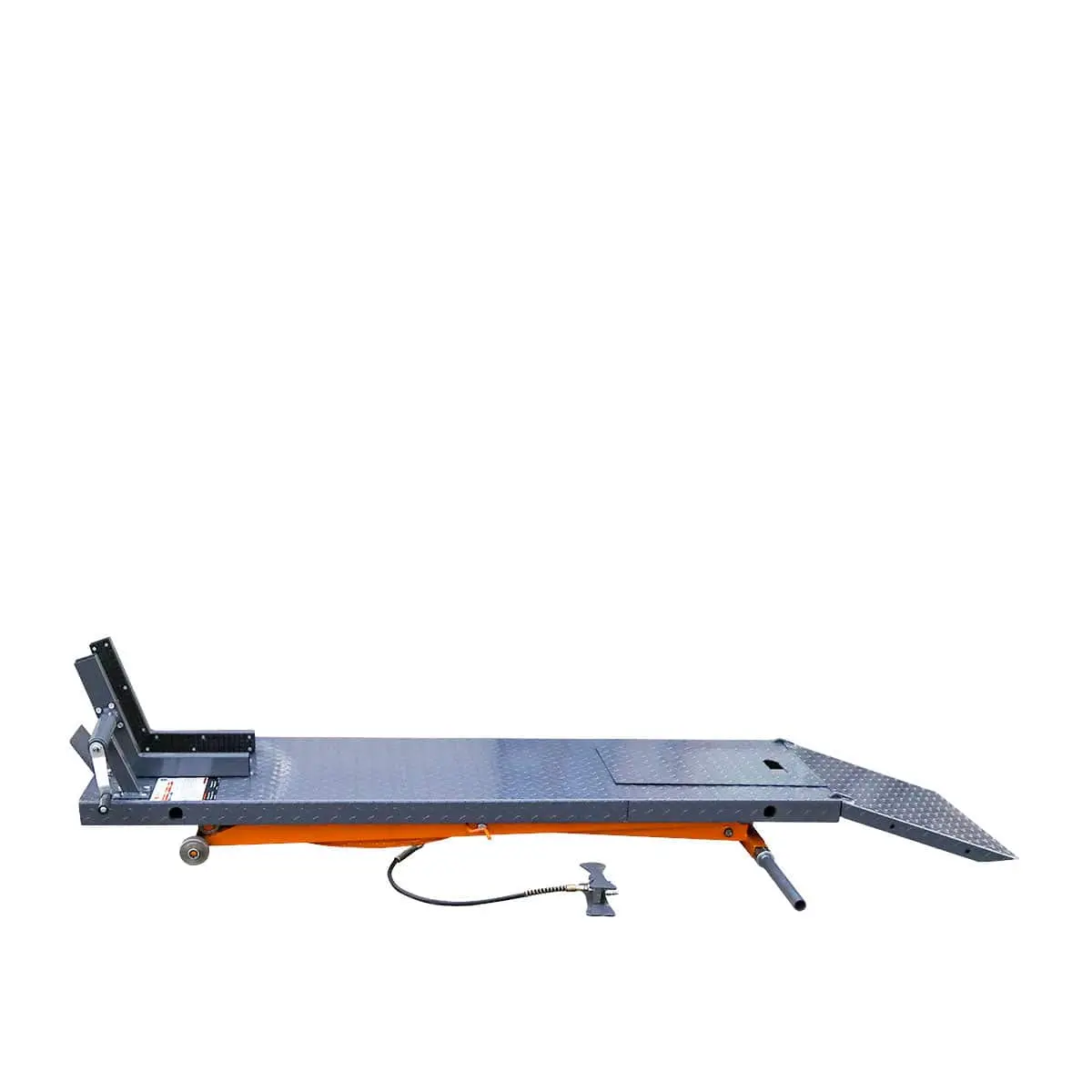 1000 lb Portable Motorcycle/ATV Scissor Lift, 44" Work Platform, 10" Side Panel Extensions, 79" Platform Length, Front Vise Kit, TMG-1000PML - Image 5