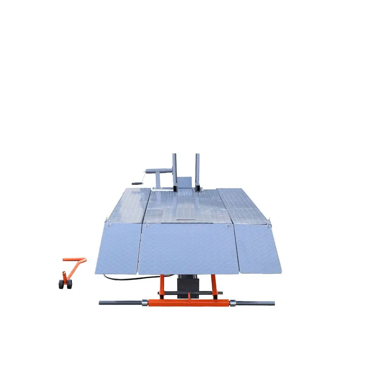 1000 lb Portable Motorcycle/ATV Scissor Lift, 44" Work Platform, 10" Side Panel Extensions, 79" Platform Length, Front Vise Kit, TMG-1000PML - Image 6