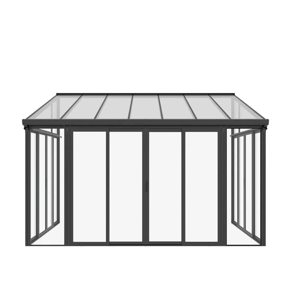 10' x 14' Wall Mounted Sunroom, Lean-To Patio Cover Solarium with Crystal Clear Walls TMG-LPC14 - Image 5