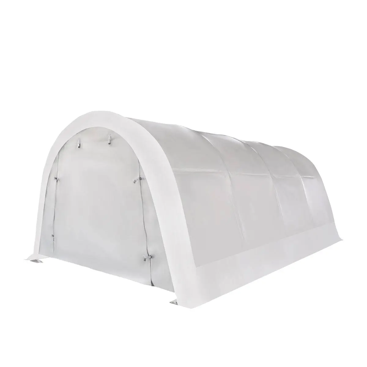 12' x 20' Car Shelter w/Rounded Roof & Heavy-Duty 11 OZ PE Fabric Cover, Galvanized Steel Frame, Fabric front roll-up door, TMG-ST1220R - Image 6