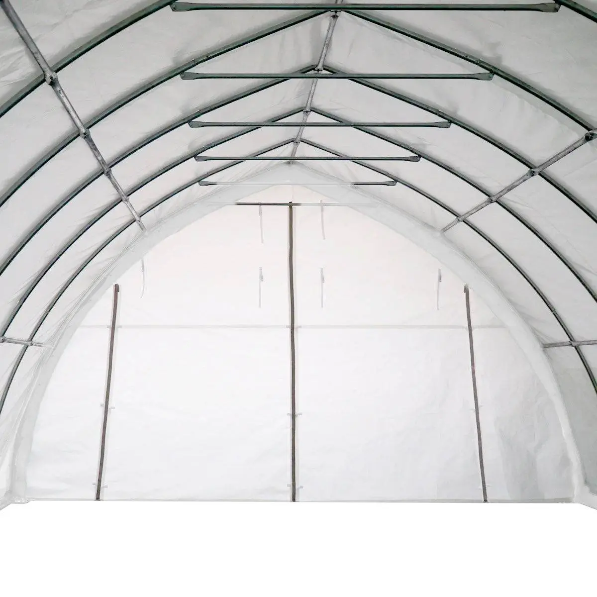 20' x 30' Arch Wall Peak Ceiling Storage Shelter with Heavy Duty 11 oz PE Cover & Drive Through Doors, TMG-ST2031P (Previously ST2030P) (Discontinued, No Longer Available) - Image 8
