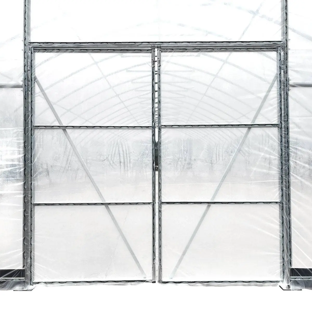 30' x 120' Commercial Tunnel Greenhouse with 6 Mil Clear Poly Covers and Roll-Up Sides TMG-GH30120 - Image 20
