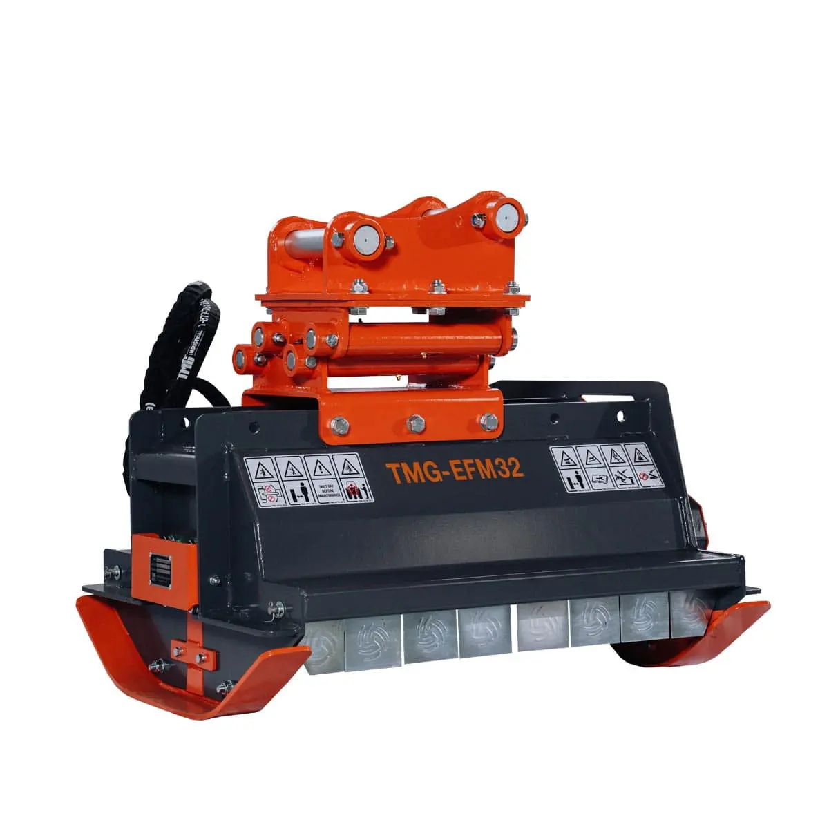 32" Flail Mower Brush Cutter for Mini to Midsize Excavators and Backhoes TMG-EFM32 - Image 8