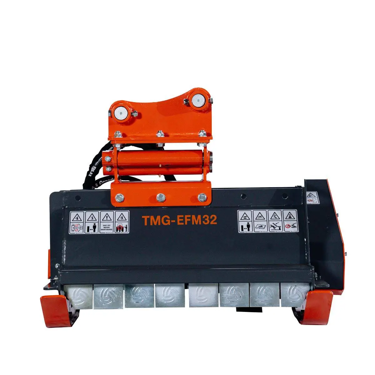 32" Flail Mower Brush Cutter for Mini to Midsize Excavators and Backhoes TMG-EFM32 - Image 9