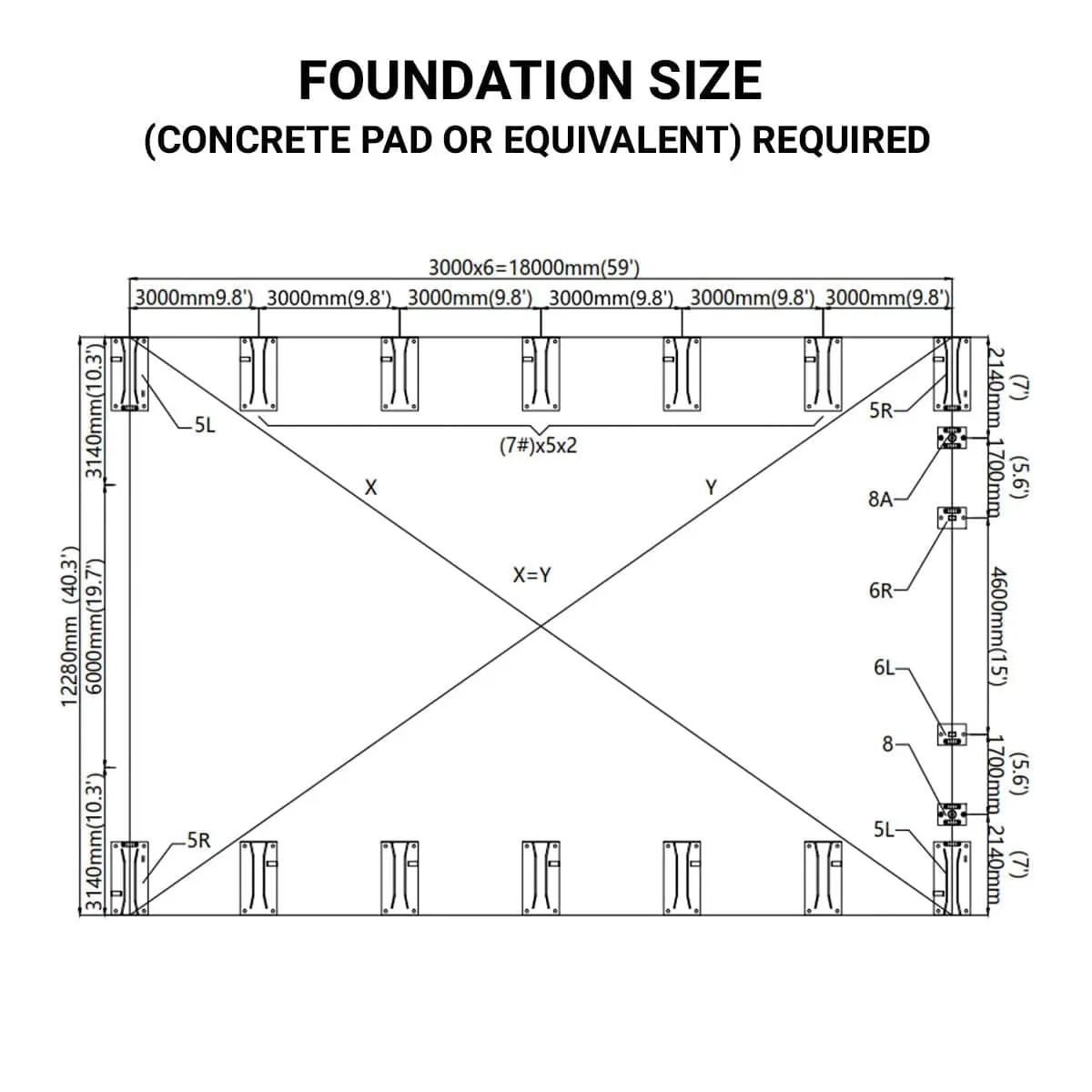40' x 60' Dual Truss Storage Shelter with Heavy Duty 21 oz PVC Cover & Drive Through Doors, TMG-DT4062 (Previously TMG-DT4061) - Image 3