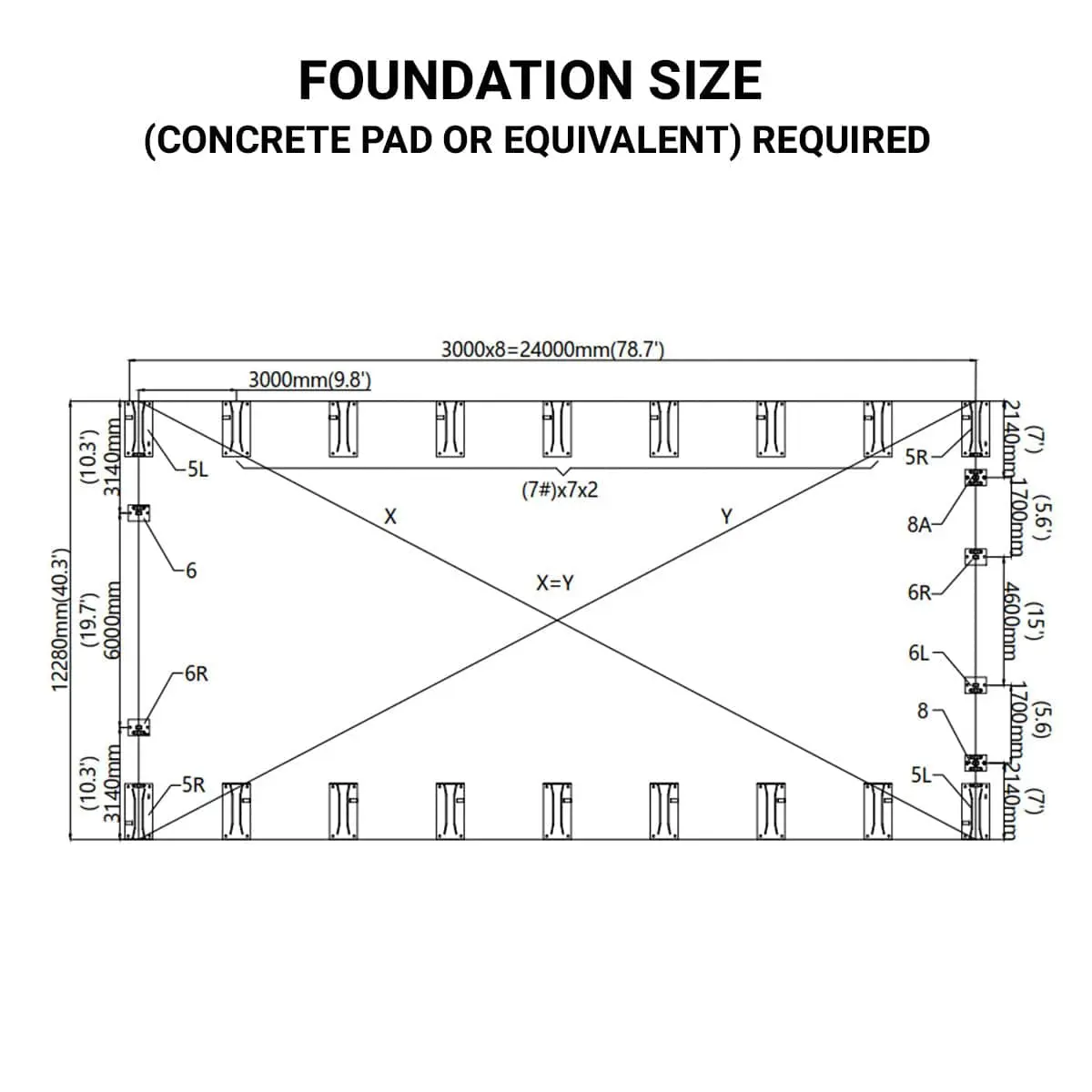 40' x 80' Dual Truss Storage Shelter with Heavy Duty 21 oz PVC Cover & Drive Through Doors, TMG-DT4082 (Previously DT4081) - Image 4