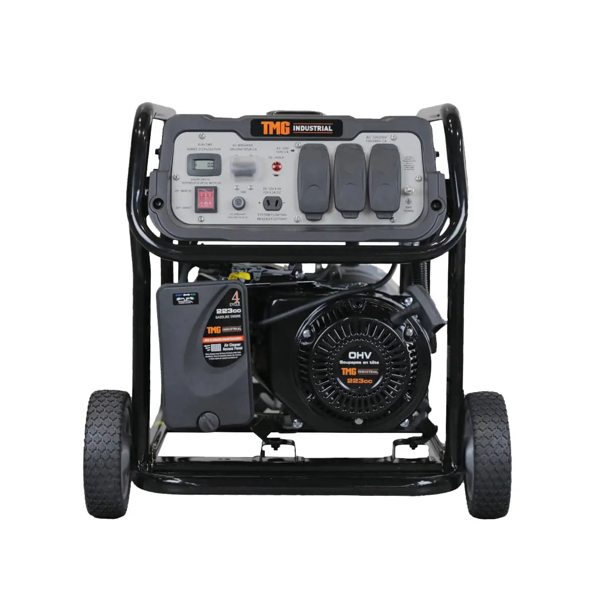 TMG-5000G 5000-Watt Gasoline Generator, 223cc OHV Engine, 11.5 Running Time, 120/240VAC (Discontinued – No Longer Available) - Image 4
