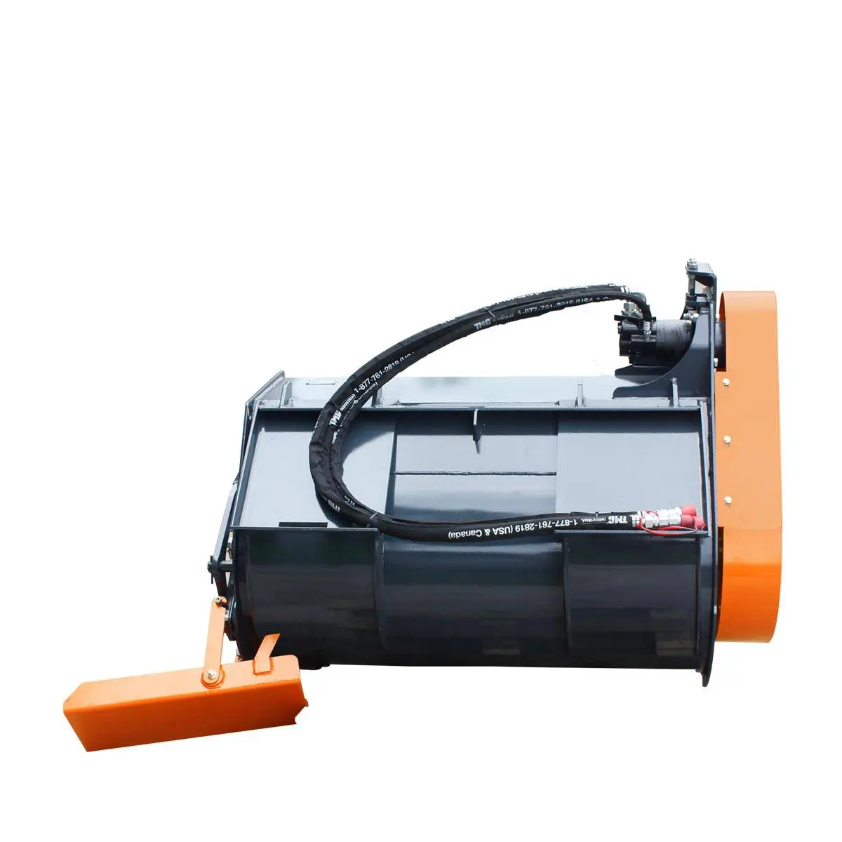 Industrial 60" Skid Steer Concrete Mixer Attachment, Side Chute Dispenser & Bag Splitter, Universal Mount, 16 Cu-Ft Capacity, TMG-SCM61 - Image 6