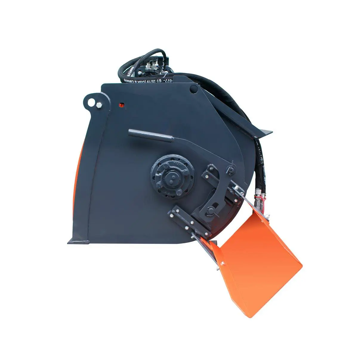 Industrial 60" Skid Steer Concrete Mixer Attachment, Side Chute Dispenser & Bag Splitter, Universal Mount, 16 Cu-Ft Capacity, TMG-SCM61 - Image 8