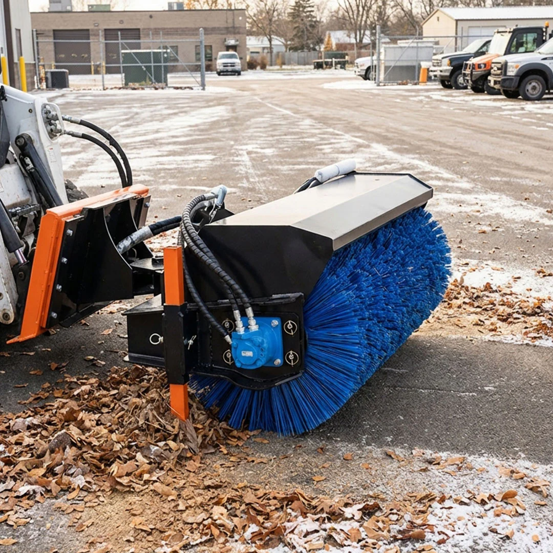 72" Skid Steer Rotary Angle Snow Broom – Standard Flow, 27" Brush, Bi-Directional, TMG-AB72 - Image 3