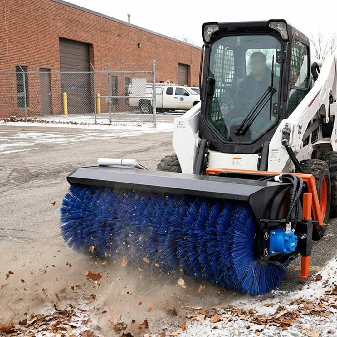 72" Skid Steer Rotary Angle Snow Broom – Standard Flow, 27" Brush, Bi-Directional, TMG-AB72 - Image 4