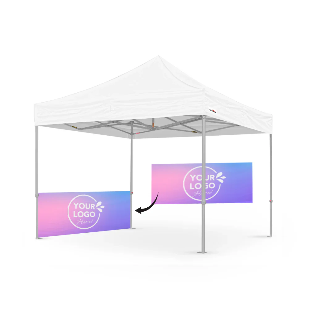 10' Custom Printed Pop-up Tent Canopy Half Wall - Image 3
