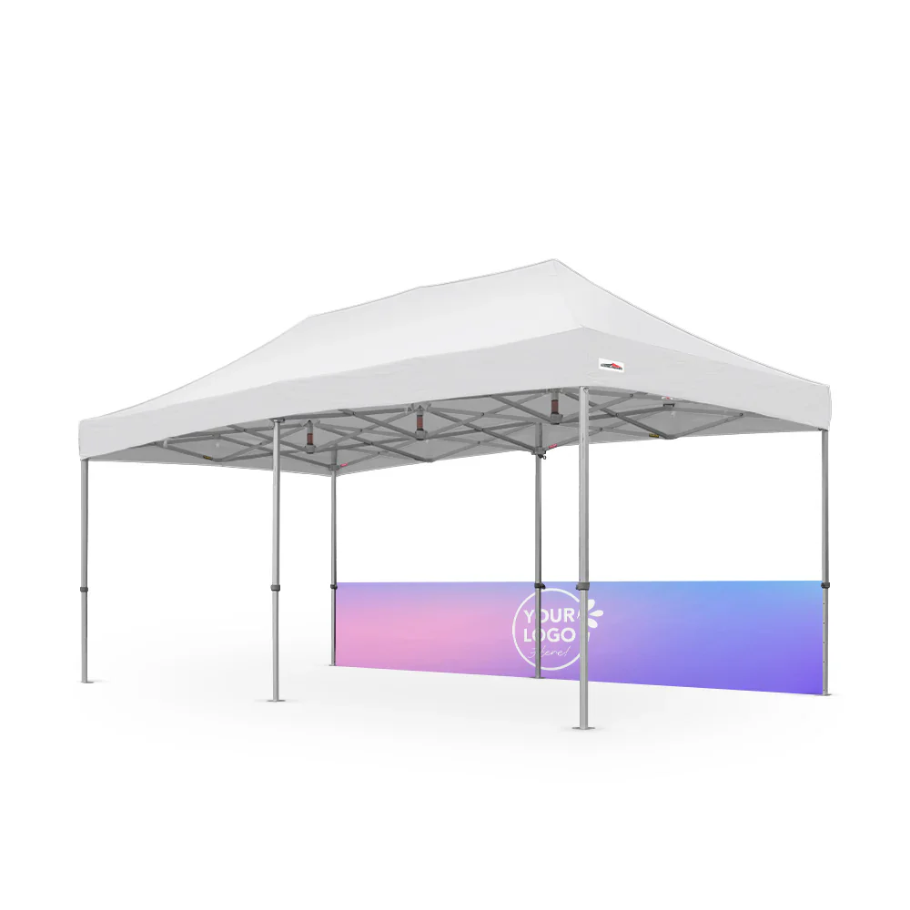 20' Custom Printed Pop-up Tent Canopy Half Wall (For 10' x 20' Tent Only)