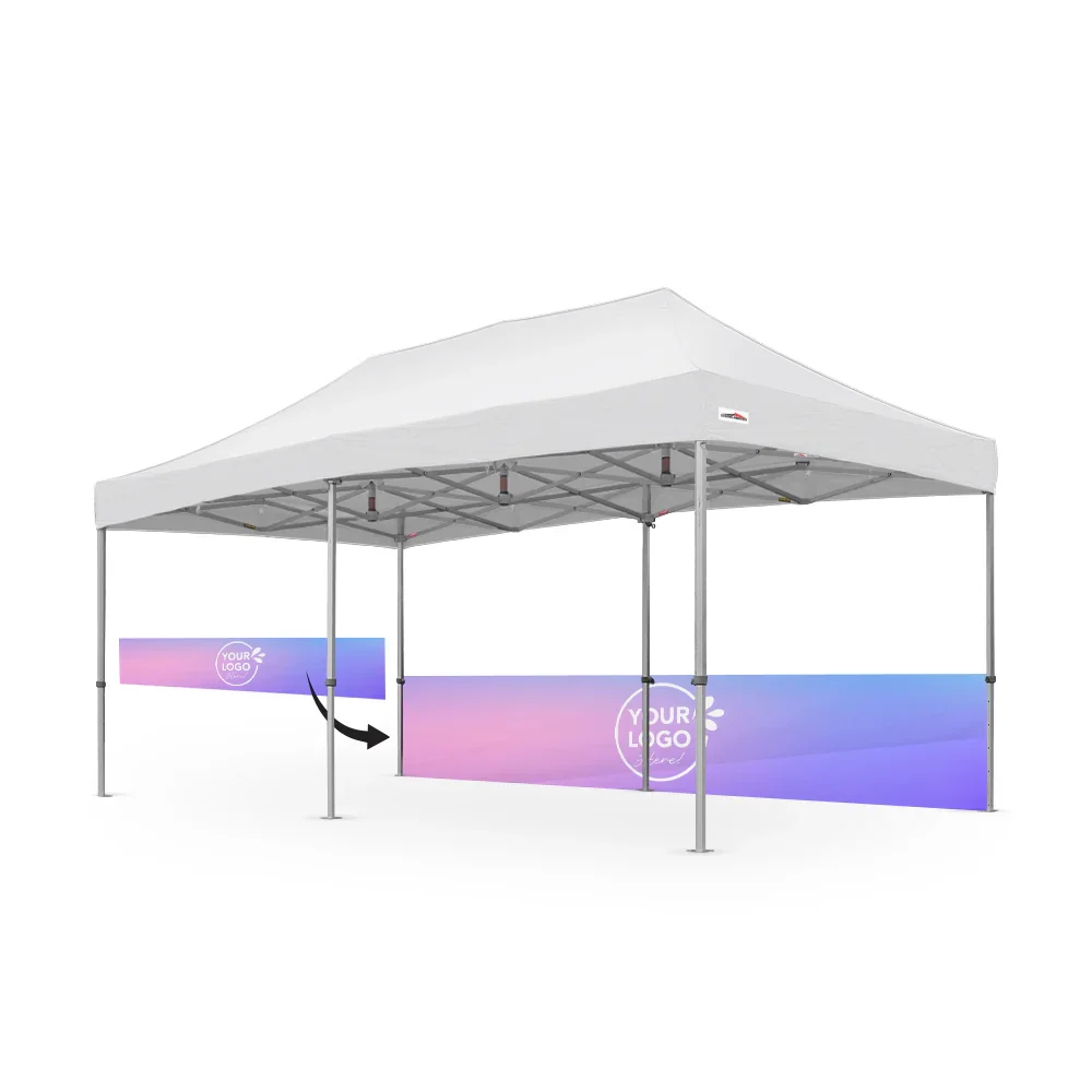 20' Custom Printed Pop-up Tent Canopy Half Wall (For 10' x 20' Tent Only) - Image 4