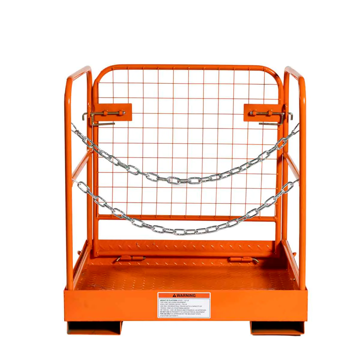 Forklift Work Platform 36"x36", 800 lb Capacity, Foldable Safety Cage with Hand Rails and Non-Slip Floor, TMG-FWP08 - Image 2