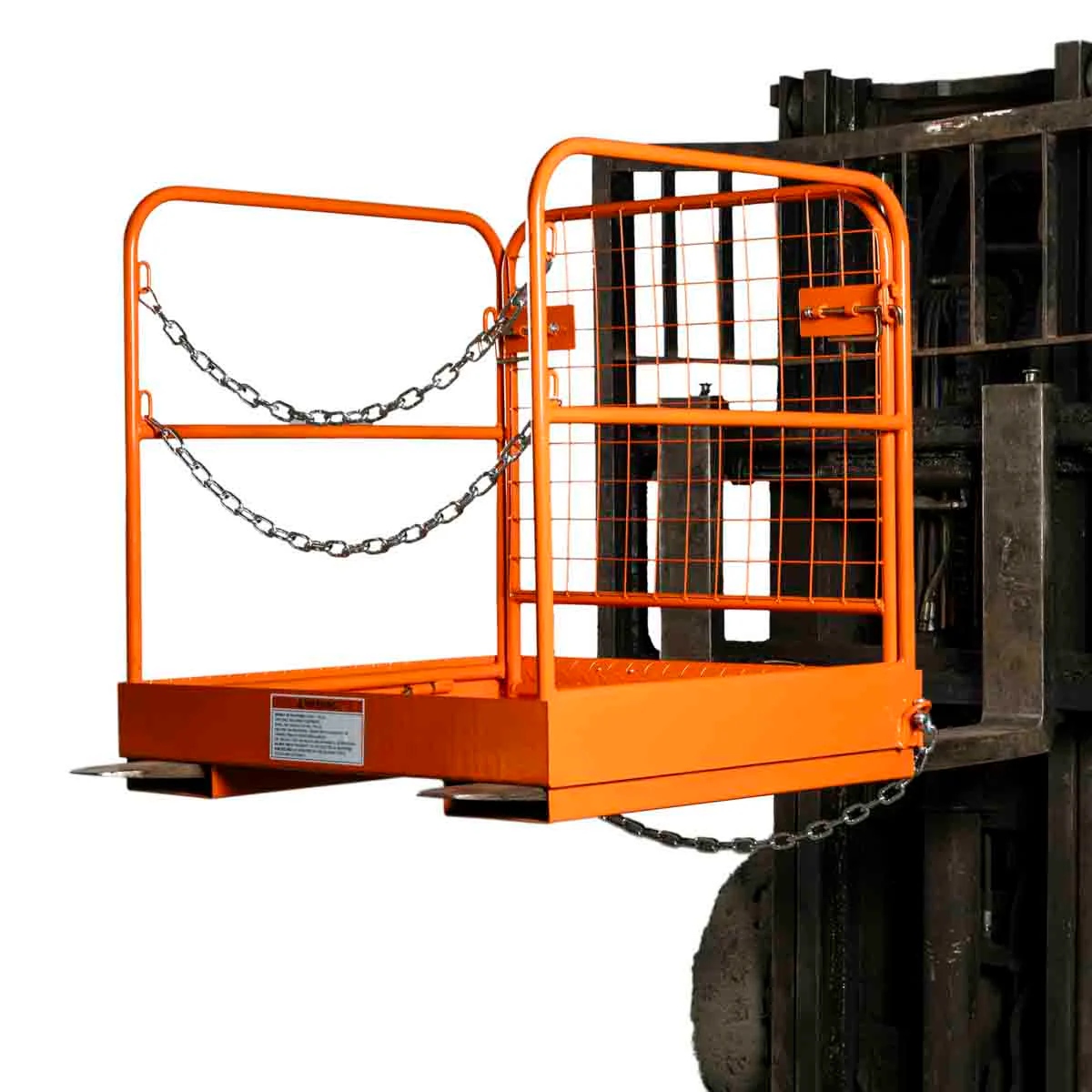 Forklift Work Platform 36"x36", 800 lb Capacity, Foldable Safety Cage with Hand Rails and Non-Slip Floor, TMG-FWP08 - Image 3
