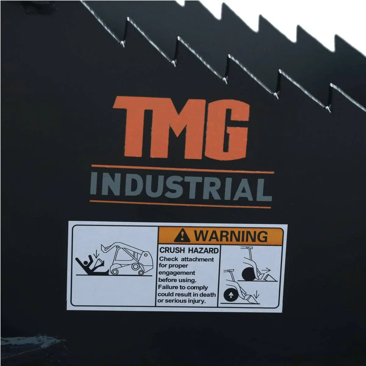 50" Skid Steer Stump Bucket Wrecker w/Universal Quick Attach Mount, Bolt-On Cutting Teeth, Curved Bottom, Reverse Curled Ripper Teeth, TMG-SB50 - Image 12