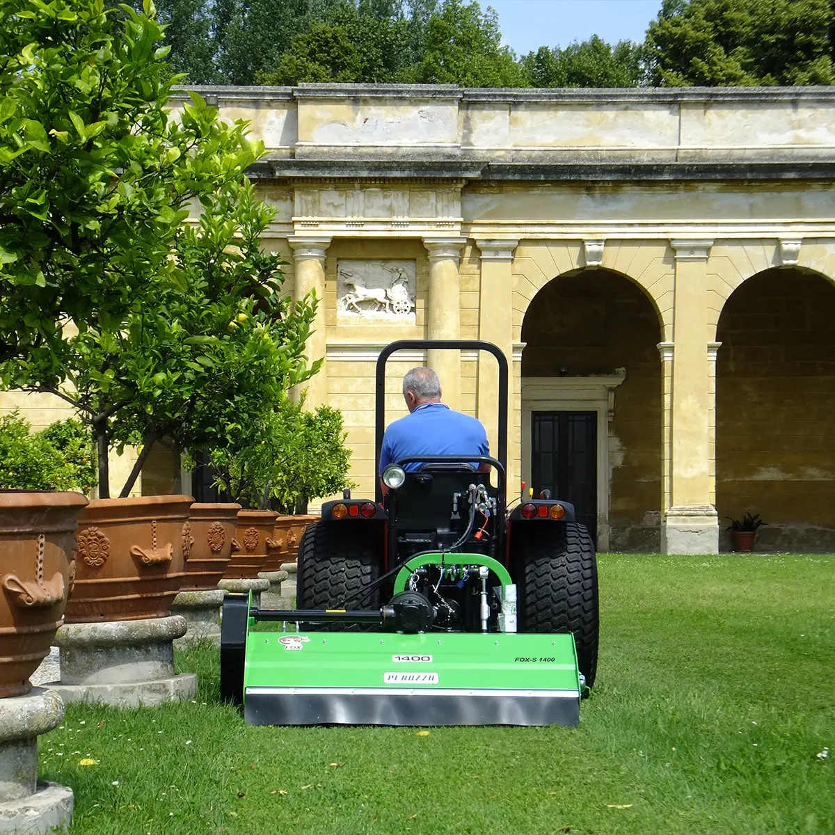 Peruzzo 57.5" Rear Mounted Side Shift Flail Mower for 22-30HP Tractors, MFR#: FOX-S 1600, Made in Italy TMG-PE9432 - Image 12