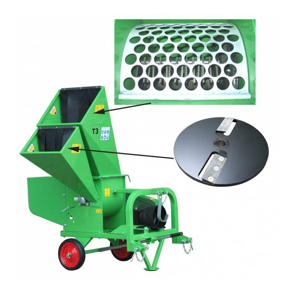 Peruzzo T3 Wood Chipper PTO, 3-Point Hitch, 20-35 HP Tractors, 3-¼" Capacity, Blades and Hammers Dual Cutting and Shredding, Made in Italy - Image 6