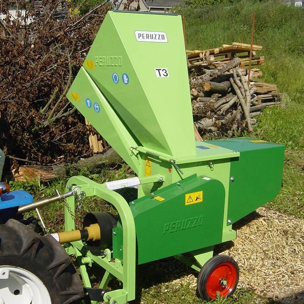 Peruzzo T3 Wood Chipper PTO, 3-Point Hitch, 20-35 HP Tractors, 3-¼" Capacity, Blades and Hammers Dual Cutting and Shredding, Made in Italy - Image 8