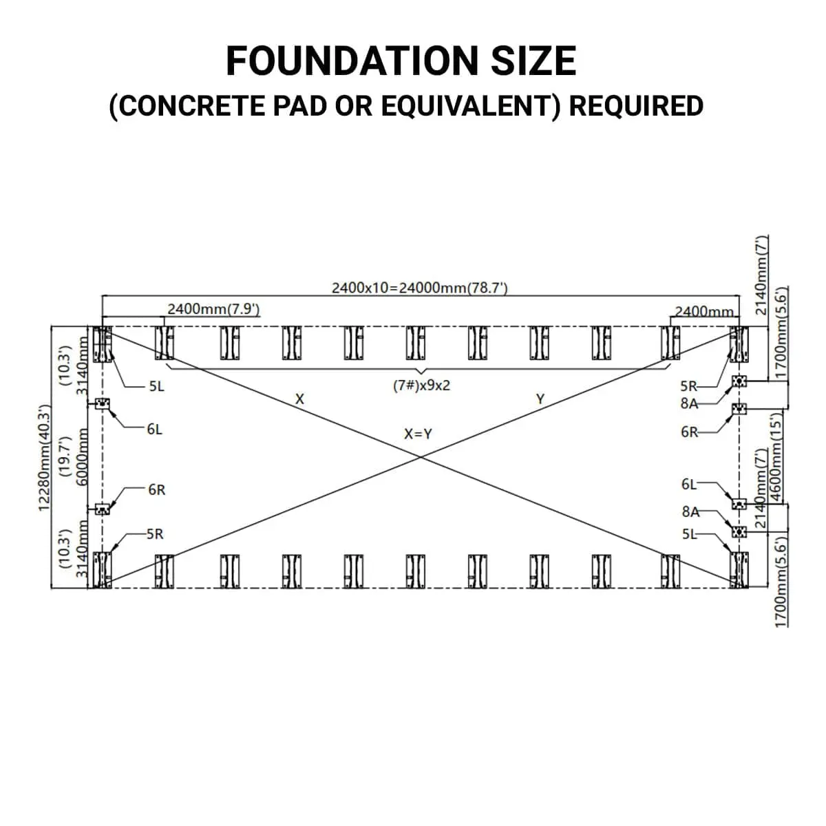 TMG Heavy Series™ 40' x 80' Dual Truss Storage Shelter with Heavy Duty 21 oz PVC Cover & Drive Through Doors, TMG-DT4081-PRO (Discontinued – No Longer Available) - Image 6