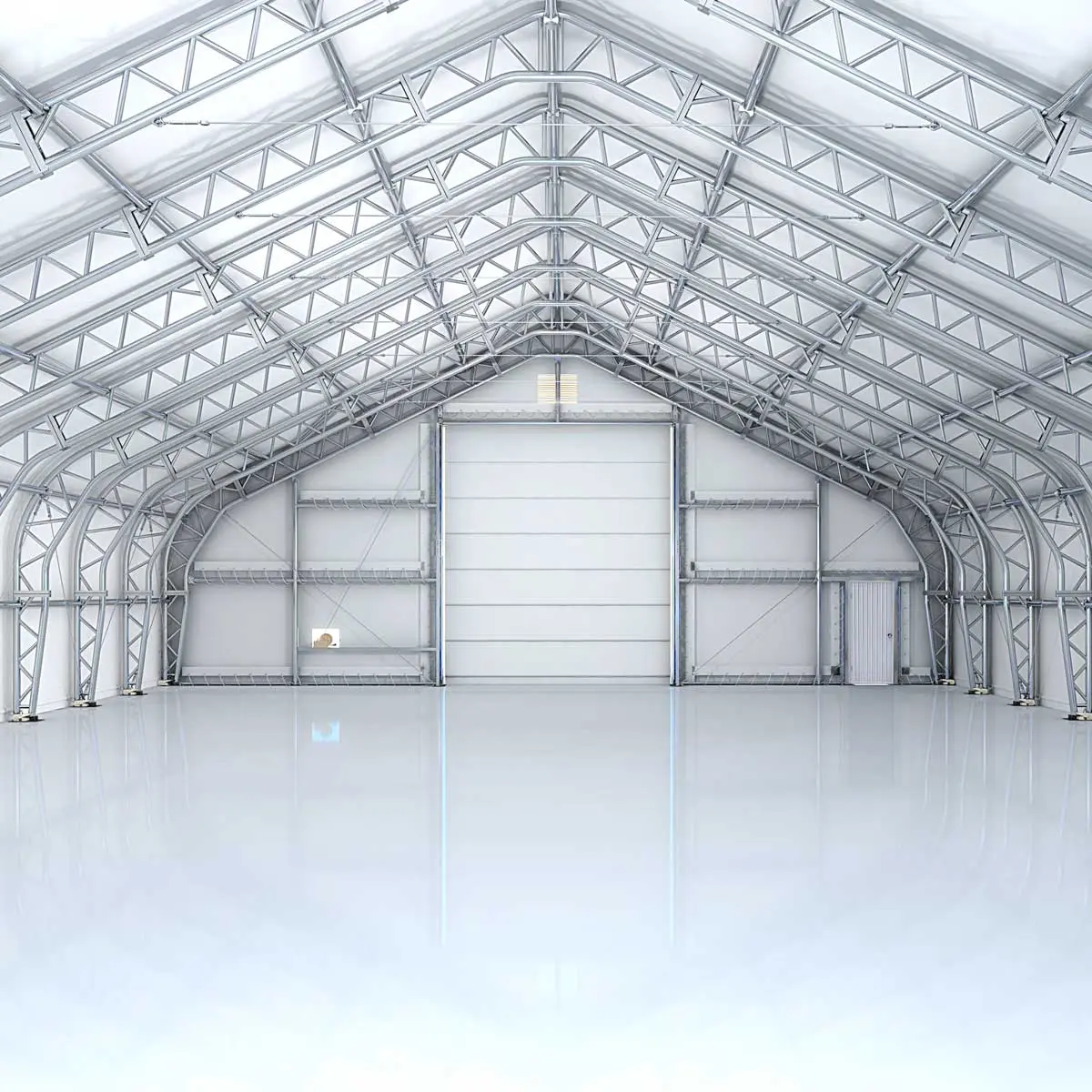 TMG Heavy Series™ 50' x 100' Dual Truss Storage Shelter with Heavy Duty 32 oz PVC Cover & Drive Through Doors, TMG-DT50100-PRO - Image 12