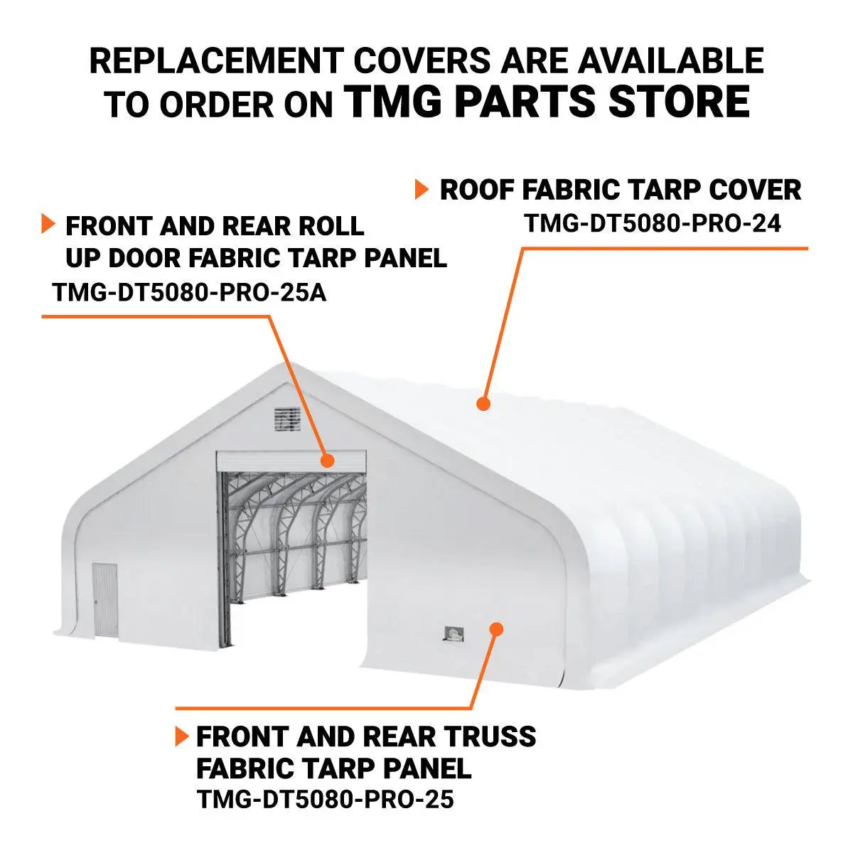 TMG Heavy Series™ 50' x 80' Dual Truss Storage Shelter with Heavy Duty 32 oz PVC Cover & Drive Through Doors, TMG-DT5080-PRO - Image 10