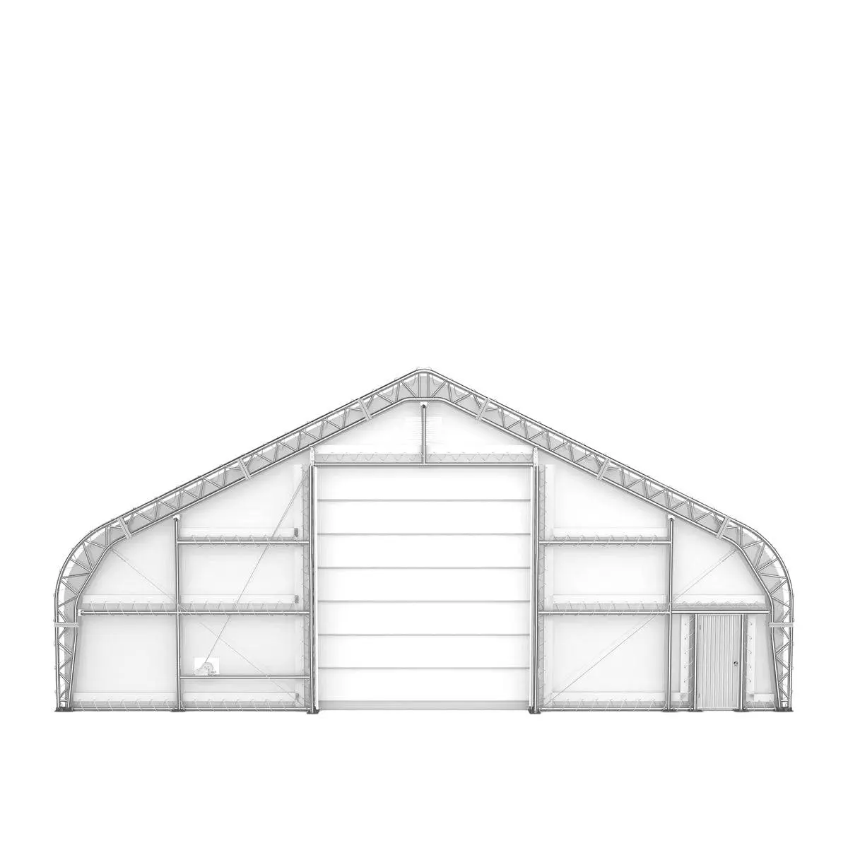 TMG Heavy Series™ 50' x 80' Dual Truss Storage Shelter with Heavy Duty 32 oz PVC Cover & Drive Through Doors, TMG-DT5080-PRO - Image 14