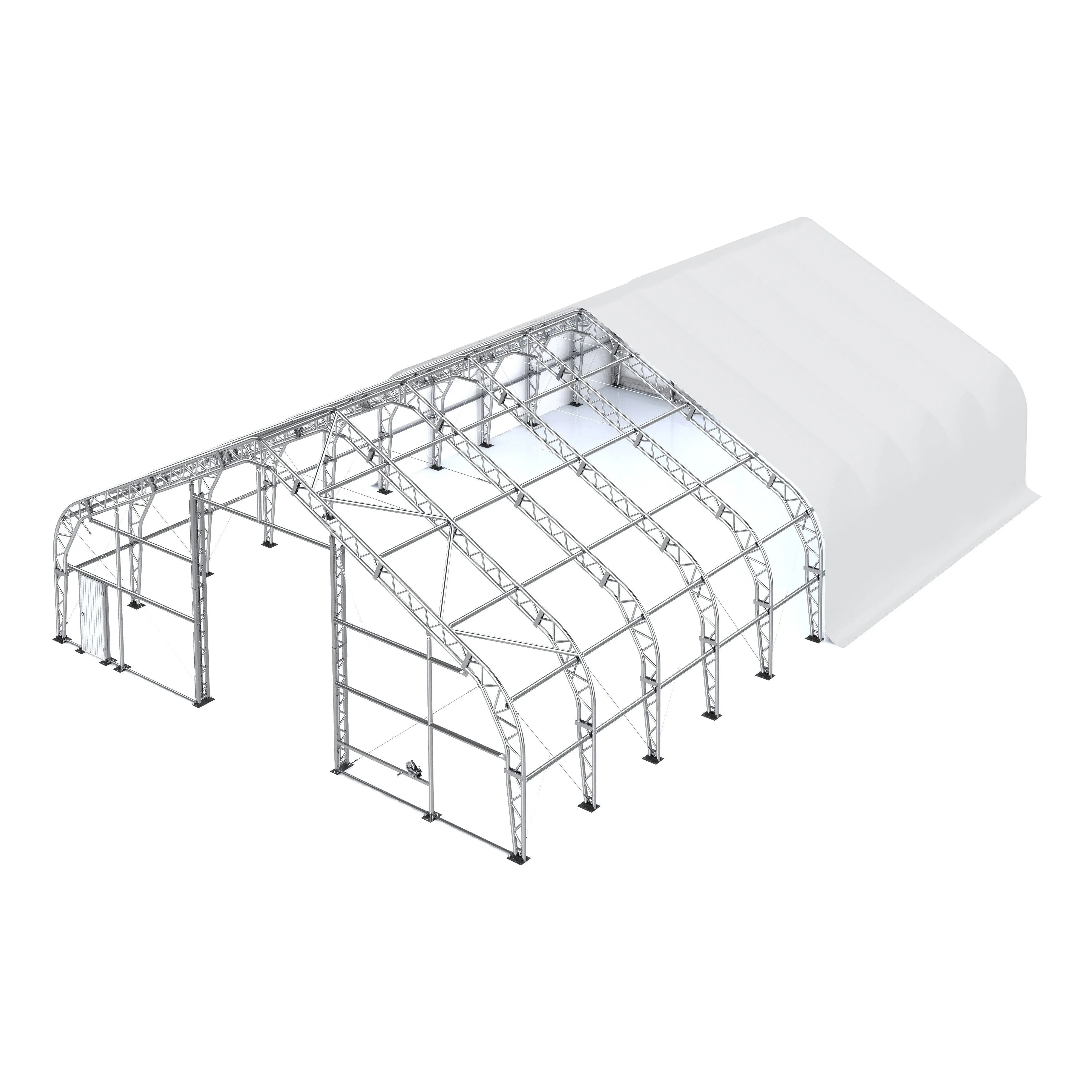 TMG Heavy Series™ 50' x 80' Dual Truss Storage Shelter with Heavy Duty 32 oz PVC Cover & Drive Through Doors, TMG-DT5080-PRO - Image 15