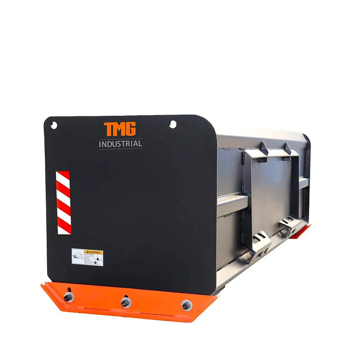 9' Skid Steer Snow Pusher w/Steel Cutting Edge, Pivoting Wear Shoes, Side Braces, 40-70 HP, TMG-SP09 - Image 4