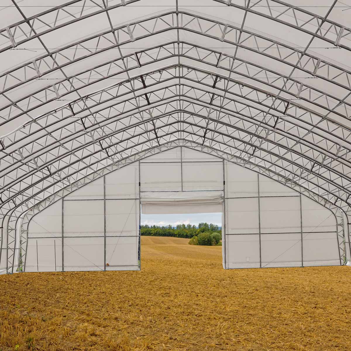 TMG Heavy Series™ 60' Wide Dual Truss Storage Shelter with Heavy Duty 32oz PVC Cover (available lengths: 80', 100', 120' and 150'), TMG-DT6000 - Image 8