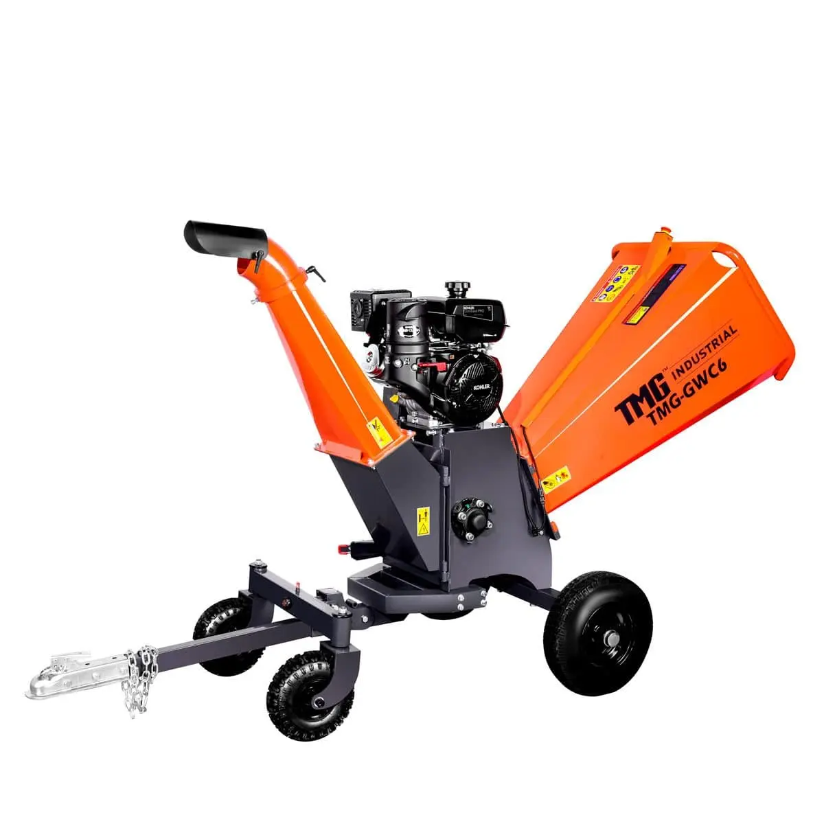 TMG Heavy Series™ 6" Wood Chipper Powered by Kohler 14 HP Command Engine, ATV Tow-Behind, 12'' Reversible Blade, Dual Belt Drive, TMG-GWC6 - Image 5