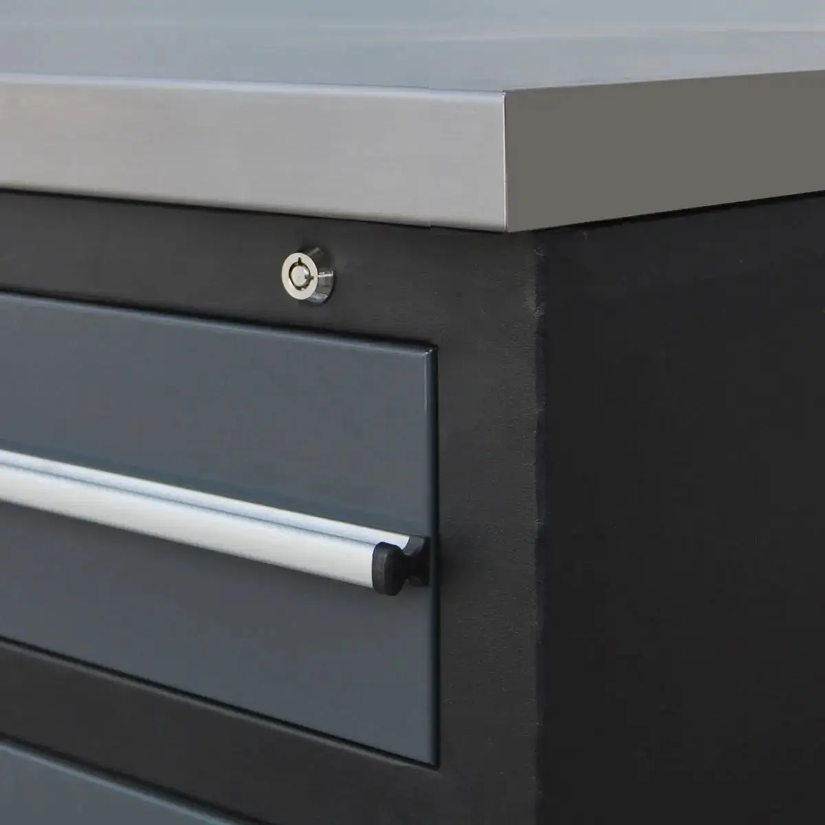 TMG Heavy Series™ 9-Ft 20 Drawer Stainless Steel Table Top Workbench, Double Slide Lockable Drawers, All-in-one Welded Frame, TMG-WB920(previously TMG-WB20DS) - Image 5