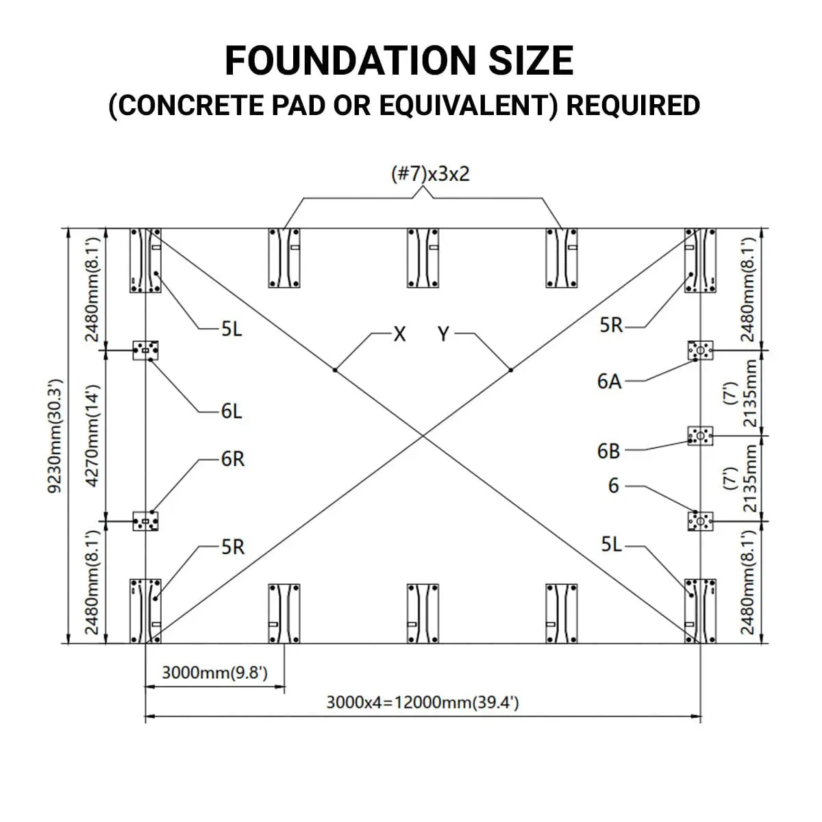 30' x 40' Dual Truss Storage Shelter with Heavy Duty 17 oz PVC Cover TMG-DT3042(Previously TMG-DT3041) - Image 3