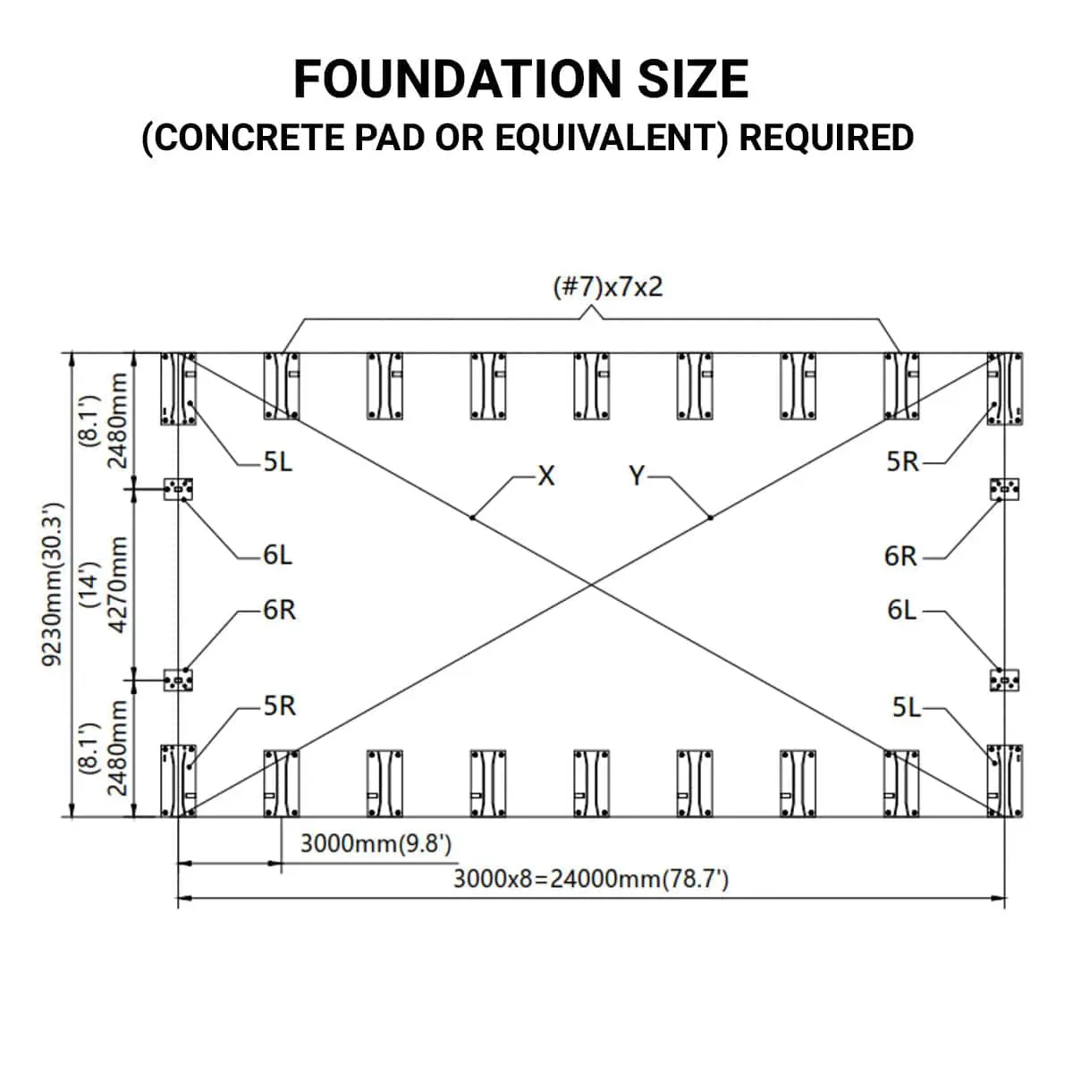30' x 80' Dual Truss Storage Shelter with Heavy Duty 17 oz PVC Cover & Drive Through Doors, TMG-DT3082 - Image 4