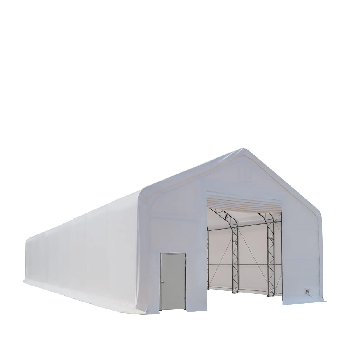 30' x 80' Dual Truss Storage Shelter with Heavy Duty 17 oz PVC Cover & Drive Through Doors, TMG-DT3082 - Image 5