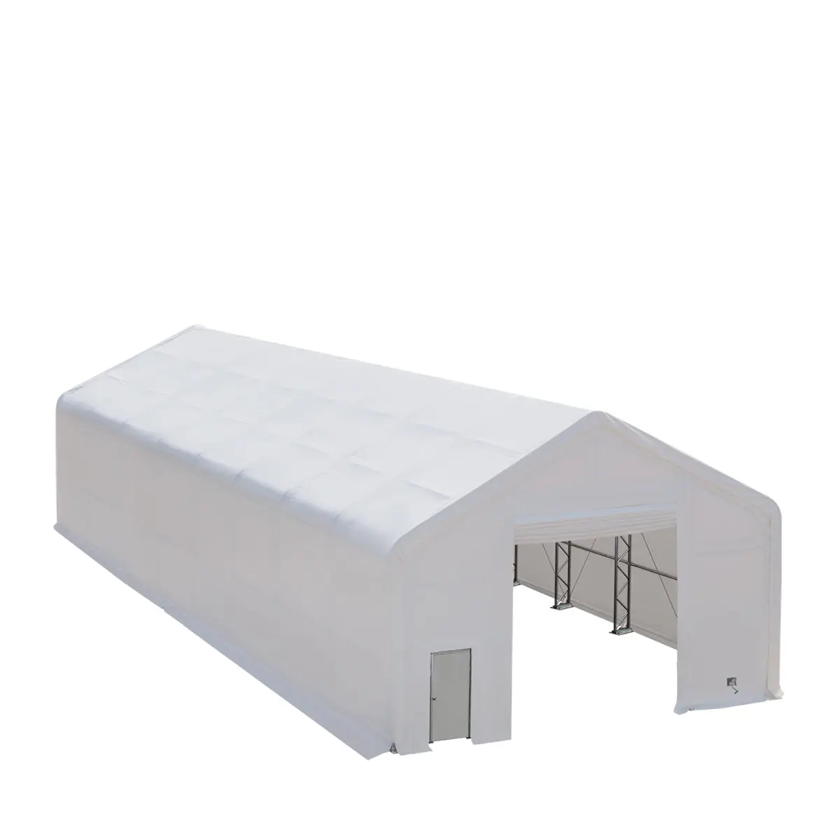 30' x 80' Dual Truss Storage Shelter with Heavy Duty 17 oz PVC Cover & Drive Through Doors, TMG-DT3082 - Image 7