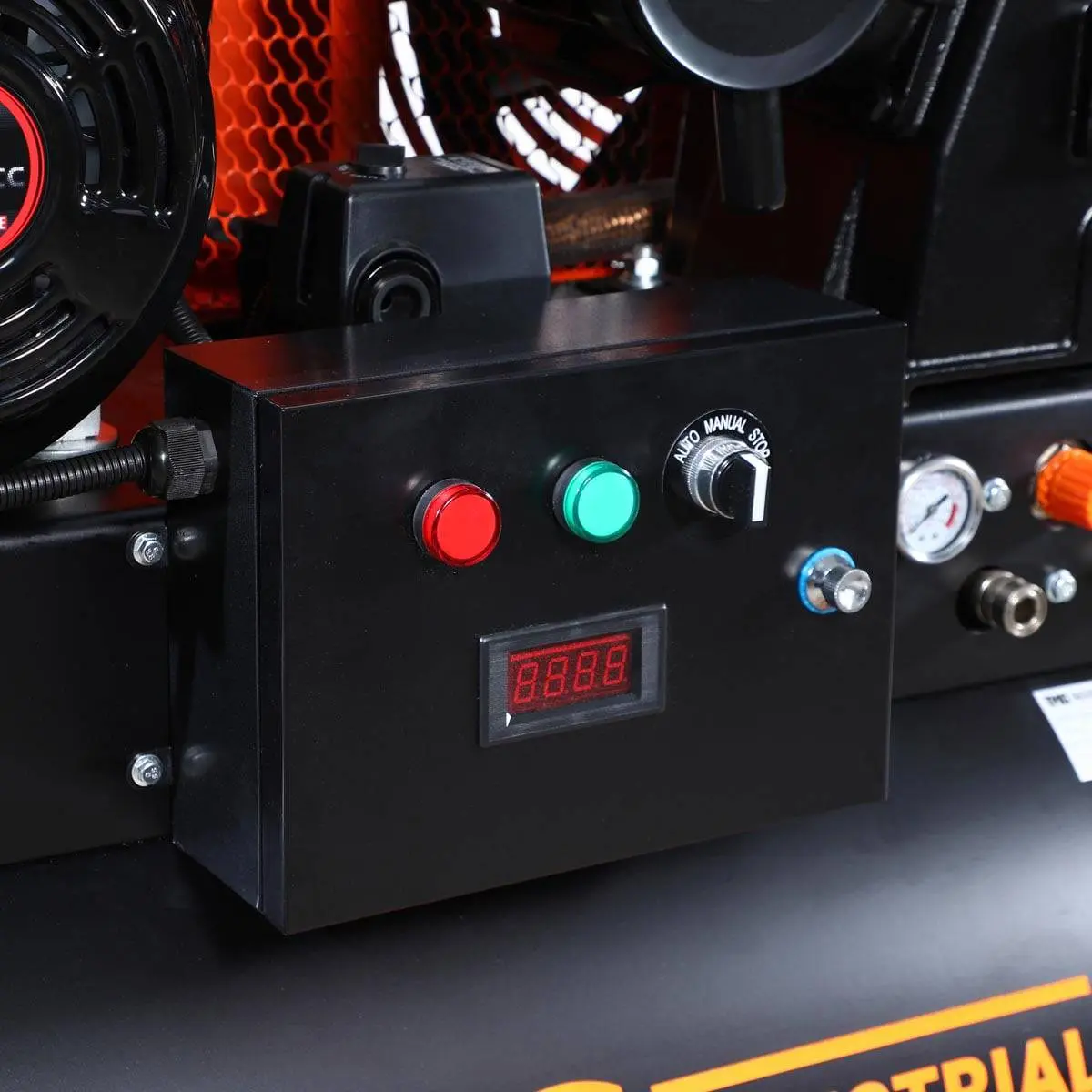 60 Gallon Skid Mount Gas Air Compressor, 2-Stage Belt Drive, 14 HP Engine, Horizontal Tank TMG-GAC65 - Image 11