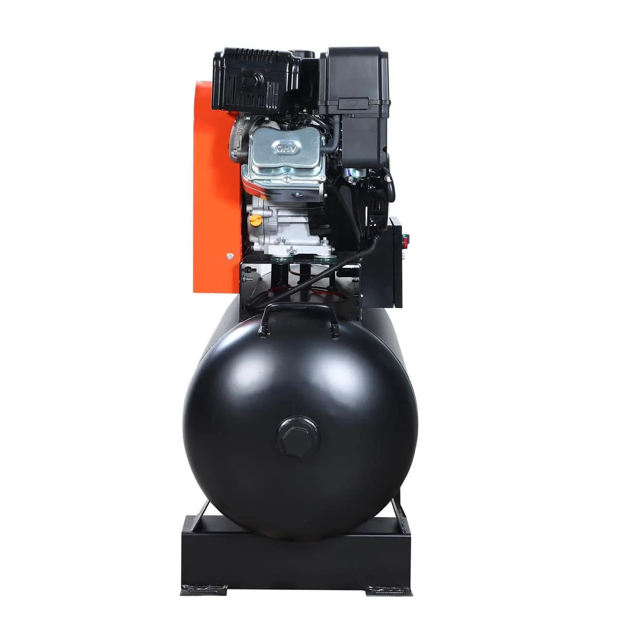 60 Gallon Skid Mount Gas Air Compressor, 2-Stage Belt Drive, 14 HP Engine, Horizontal Tank TMG-GAC65 - Image 3