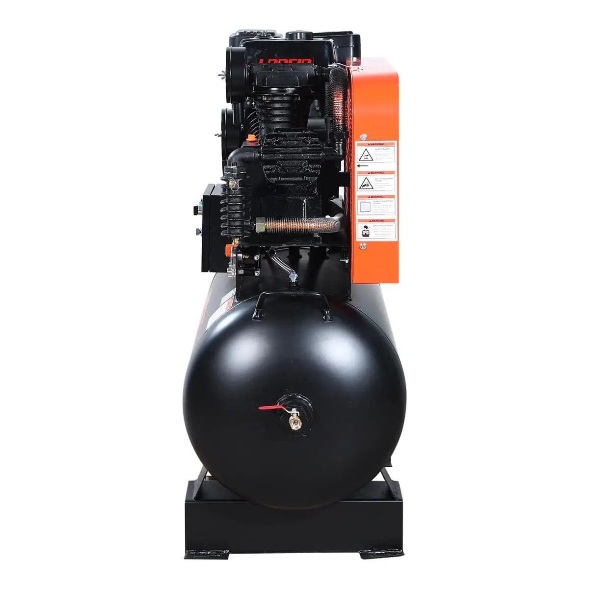 60 Gallon Skid Mount Gas Air Compressor, 2-Stage Belt Drive, 14 HP Engine, Horizontal Tank TMG-GAC65 - Image 8