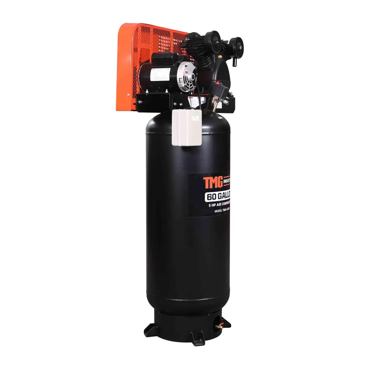 60 Gallon 5 HP Stationary Electric Air Compressor, 5 Min Fill Time, 230V Induction Motor, Single Stage, TMG-ACE65 - Image 8