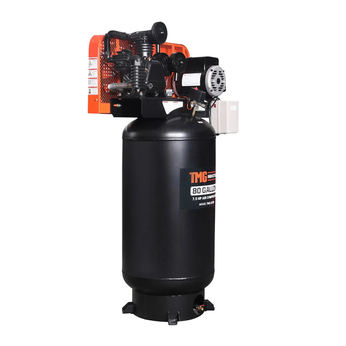 80 Gallon 7.5 HP Stationary Electric Air Compressor, 6 Min Fill Time, 230V Induction Motor, 2 Stage, TMG-ACE85 - Image 3