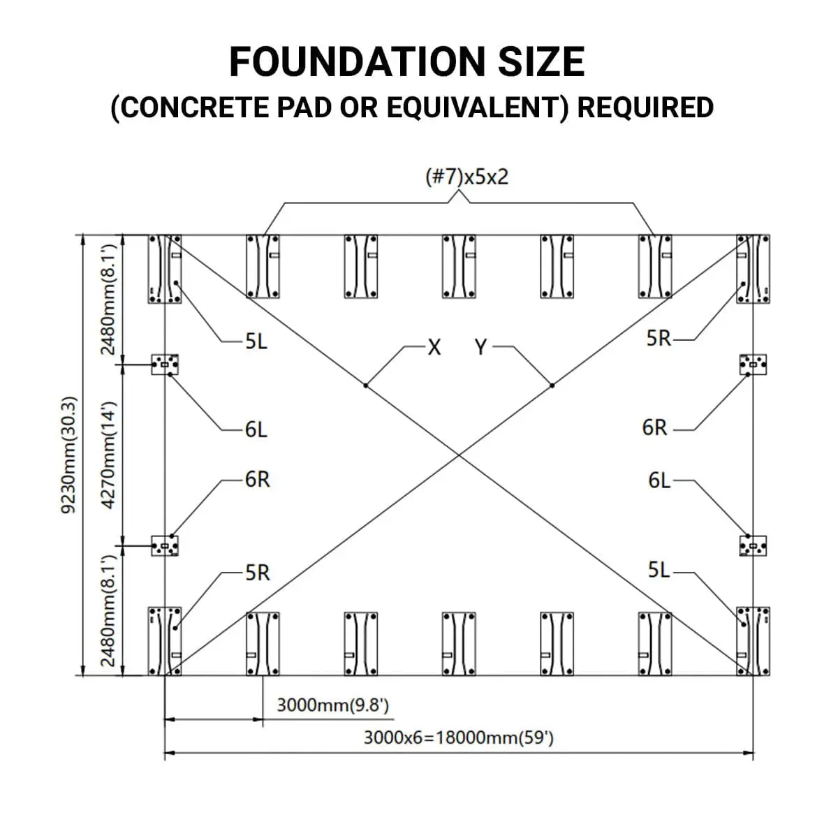 30' x 60' Dual Truss Storage Shelter with Heavy Duty 17 oz PVC Cover & Drive Through Doors TMG-DT3062 (Previously TMG-DT3061) - Image 4