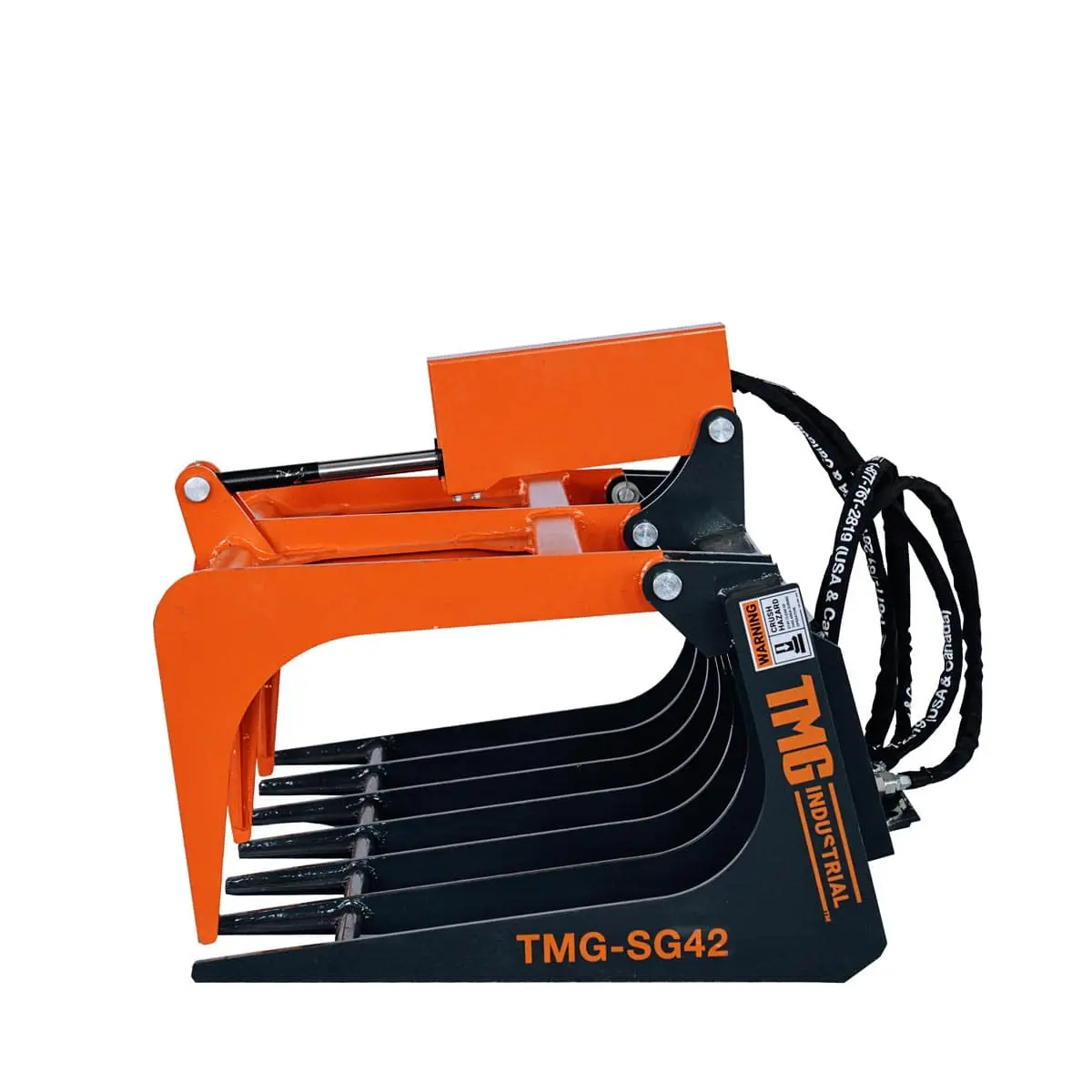42" Mini Skid Steer Skeleton Grapple Attachment, Toro Style Mount, 24" Arm Opening, 2000 lb Weight Capacity, TMG-SG42 - Image 5